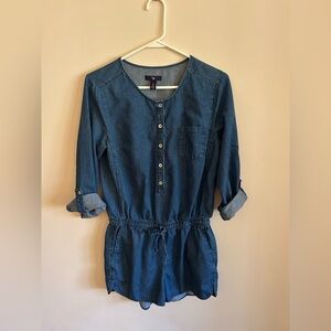 Denim Blue Womens jean romper in ladies small